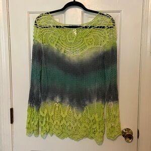 LAST CHANCE 🎁 Acemi Tie Dye Lace Crochet Top AS IS